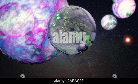 Abstract galaxy e nebula illustrazione Foto Stock