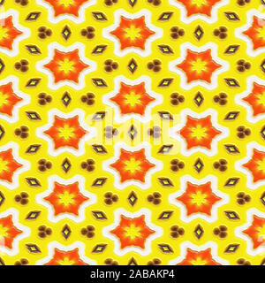 Una illustrazione di decorativ seamless piastrelle vecchie Foto Stock