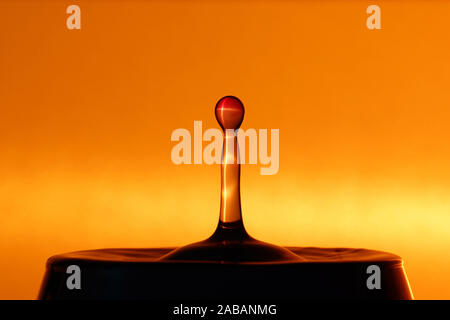 Wassertropfen Bierglas im Foto Stock