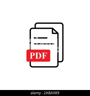 Pdf icona vettore Illustrazione Vettoriale