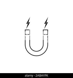 Vettore di magnete icona linea Illustrazione Vettoriale