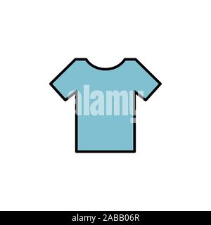 T-shirt vettore icona del colore, segno, simbolo Illustrazione Vettoriale