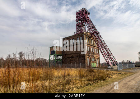 Miniera di Sterkrade colliery in Oberhausen, albero 1, monumento industriale, Foto Stock