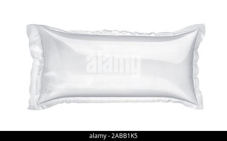 Aria gonfiabile buffer sacchetto in plastica isolato su bianco Foto Stock