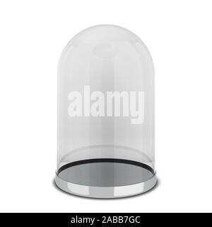Campana di vetro. 3d illustrazione isolati su sfondo bianco Foto Stock