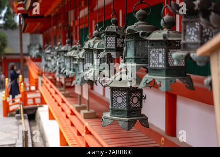 Kasuga Grand Shrine è un santuario shintoista a Nara. Fondata nel 768 d.C., è il santuario della famiglia Fujiwara ed è famosa per le numerose lanterne Foto Stock