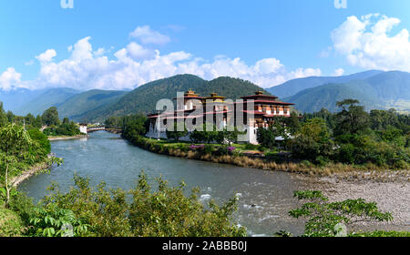 Punakha Dzong, Paro, Bhutan Foto Stock