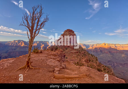 O'Neill Butte visto dalla cresta di cedro, Grand Canyon, Arizona, Stati Uniti d'America Foto Stock