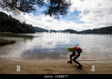 Percorso di collegamento, Marlborough, Nuova Zelanda Foto Stock