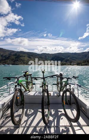 Percorso di collegamento, Marlborough, Nuova Zelanda Foto Stock