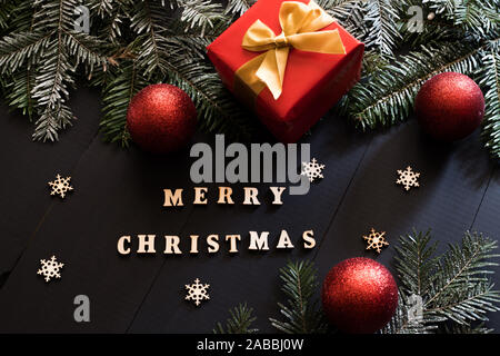 Le decorazioni di Natale. Concetto di Natale sfondo. Foto Stock