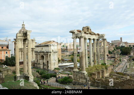 Foro Romano a Roma Italia, una vera meraviglia del mondo Foto Stock