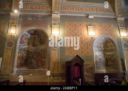La chiesa gotica di Sant'Andrea Apostolo (chiesa di Sant'Andrea Apostolo) nel centro storico di Spello, Umbria, Italia. 21 agosto 2019 © Wojciech Strozyk / Foto Stock