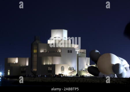 Museo del Qatar e la vista Foto Stock