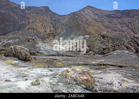 Whakaari (Isola Bianca), Nuova Zelanda, il vulcano più attivo Foto Stock