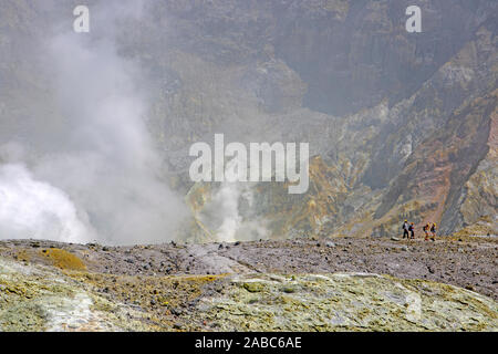 Whakaari (Isola Bianca), Nuova Zelanda, il vulcano più attivo Foto Stock