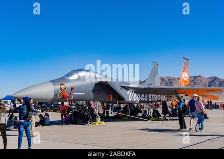 Las Vegas, NOV 17: USAF Air show alla Nellis Air Force Base il Nov 17, 2019 a Las Vegas, Nevada Foto Stock