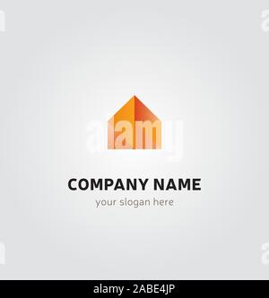 Logo unico - Icona di casa, casa forma, per la costruzione di una società immobiliare e il logo di costruzione Illustrazione Vettoriale