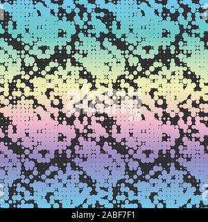 Olografica lo spurgo di inchiostro seamless pattern in rainbow Illustrazione Vettoriale