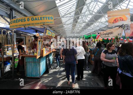 Il coperto Mercato di Greenwich, Greenwich, Londra, Inghilterra Foto Stock