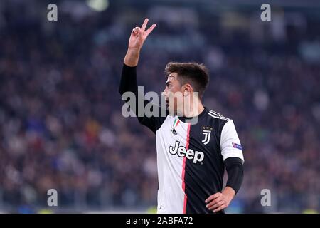 Torino, Italia. Il 26 novembre 2019. Champions League 2019-20. Juventus vs Club Atletico de Madrid. Paulo Dybala della Juventus FC. Foto Stock