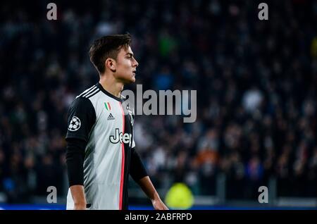 Paulo Dybala della Juventus in azione durante la UEFA Champions League gruppo D match tra Juventus e Atletico Madrid. La Juventus ha vinto 1-0 a Juventus Foto Stock