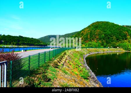 Obersee Rurtalsperren del sistema del serbatoio, Nationalpark Eifel Foto Stock