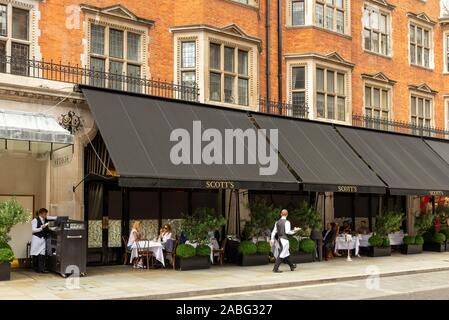 Scott nel ristorante, Mount Street, Mayfair, London, Regno Unito Foto Stock