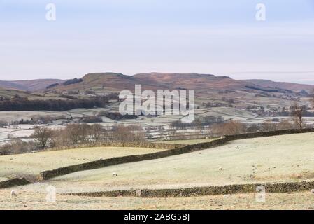 Frosty giorno in Wensleydale Foto Stock