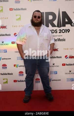 Novembre 27, 2019: BRAD COX arriva per la XXXIII ARIA annuale Awards 2019 presso la stella del Novembre 27, 2019 a Sydney, NSW Australia (credito Immagine: © Christopher Khoury/Australian Press Agency via ZUMA filo) Foto Stock