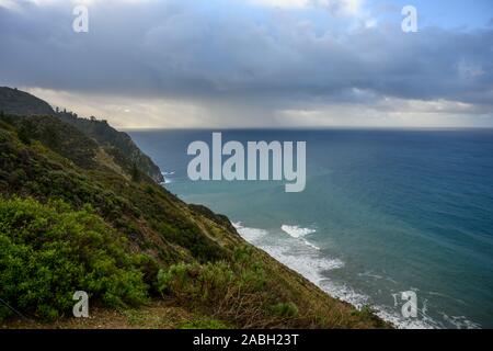 Alta sulle scogliere di Big Sur Costa in California Foto Stock