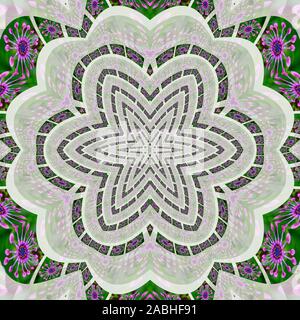 Mandala meditazioni - whirligig daisy Foto Stock