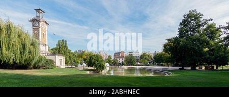 George Brassens parco pubblico a Parigi Foto Stock