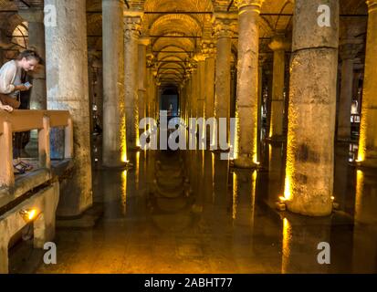 Basilica di cisterne Istanbul, Turchia Foto Stock