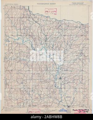 USGS TOPO Map Oklahoma si Pauls Valley 802567 1902 125000 Il restauro Foto Stock