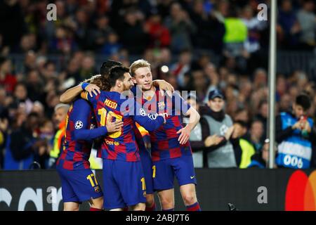 Barcellona, Spagna. Credito: D. 27 Nov, 2019. Barcellona team group (Barcellona) Calcio/Calcetto : UEFA Champions League Group F match tra FC Barcelona 3-1 Borussia Dortmund al Camp Nou stadium di Barcellona, Spagna. Credito: D .Nakashima/AFLO/Alamy Live News Foto Stock