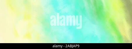 Banner bella spazzolata con sfondo colorato tè verde, pallido verga d'oro e verde chiaro verniciato colore. Foto Stock