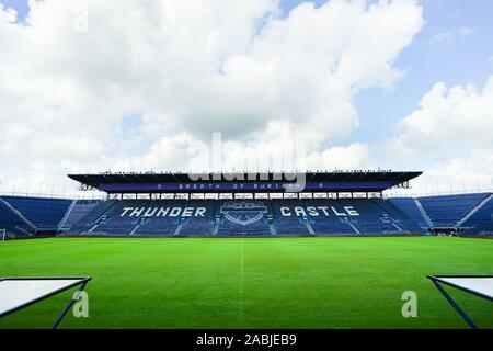 Buriram, Tailandia - 11 Ottobre 2019: Chang Arena o Thunder Castle Stadium di Buriram United Football Club in Buriram provincia,della Thailandia. Foto Stock