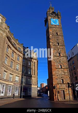 Tolbooth Steeple at Glasgow Cross,High Street,Glasgow Cross,Glasgow,Scotland,UK,G1 5ES ,from 1626 Foto Stock