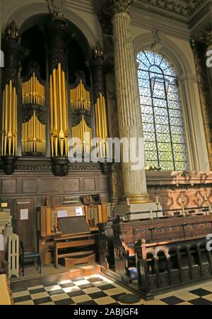 Organo presso St cattedrale di Philips, Colmore Row, Birmingham B3 2QB,la chiesa di Inghilterra, anglicani, Foto Stock