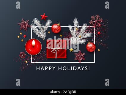 Banner di Natale e Capodanno Illustrazione Vettoriale