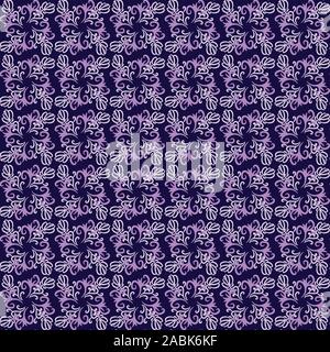 Vettore di seamless pattern con viola ornamento floreale Illustrazione Vettoriale