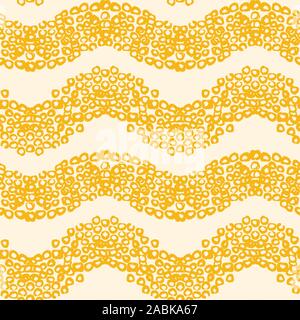 Di colore giallo brillante chevron disegnati a mano modello senza giunture Illustrazione Vettoriale