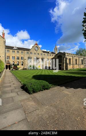 Lo Stamford cappella della scuola, Stamford town; Lincolnshire; Inghilterra; Regno Unito Foto Stock