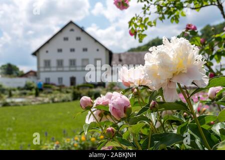 Il rigoglioso giardino del monastero del monastero di Schäftlarn nel villaggio dello stesso nome. [Traduzione automatizzata] Foto Stock