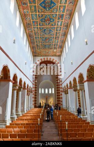 Hauptschiff, Michaeliskirche, Michaelisplatz, Hildesheim, Niedersachsen, Deutschland Foto Stock