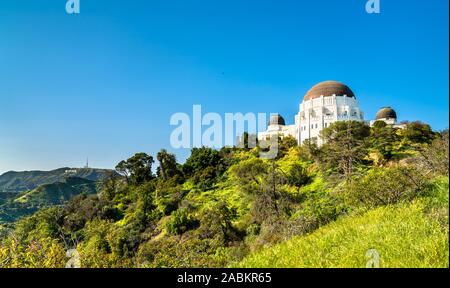 L'Osservatorio Griffith sul Monte di Hollywood a Los Angeles in California Foto Stock