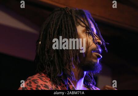 MALIBU, CA - 27 novembre: Shwayze, a Shwayze Casa per le vacanze Live dal Malibu a Casa Escobar in Malibu, la California il 27 novembre 2019. Credit Faye Sadou/MediaPunch Foto Stock