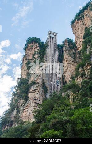 Zhangjiajie National Forest Park Bailong ascensore (Cina) Foto Stock