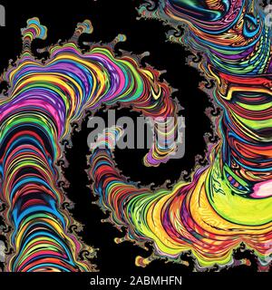 Coloratissimi sfondi LSD Foto Stock